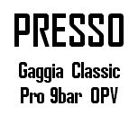 Presso Gaggia Classic Pro 9bar OPV Mod